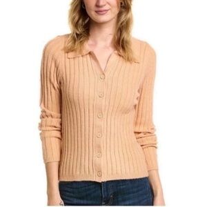 WAYF Sawyer Polo Button Up Peach with Collar Soft Cardigan
NWT Size Large
